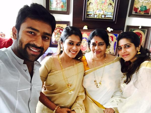 The newly married couple--Shanthanu and Keerthi--celebrate Thala Onam in Chennai. Shanthanu and Keerthi,Shanthanu Celebrates Onam,Keerthi Celebrates Onam,Shanthanu and Keerthi Celebrates Onam,Onam,Onam Celebration