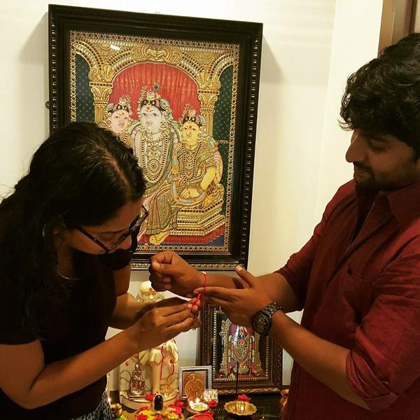 Hansika, Nani, Gutta Jwala celebrate Raksha Bandhan. Hansika Motwani,Hansika,nani,Gutta Jwala,Hansika celebrates Raksha Bandhan,Nani celebrates Raksha Bandhan,Gutta Jwala celebrates Raksha Bandhan,Raksha Bandhan,Raksha Bandhan 2015,Raksha Bandhan celebration,Raksha Bandhan celebration pics,Raksha Bandhan ce