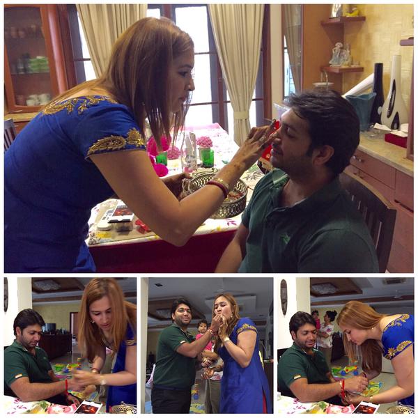 Hansika, Nani, Gutta Jwala celebrate Raksha Bandhan. Hansika Motwani,Hansika,nani,Gutta Jwala,Hansika celebrates Raksha Bandhan,Nani celebrates Raksha Bandhan,Gutta Jwala celebrates Raksha Bandhan,Raksha Bandhan,Raksha Bandhan 2015,Raksha Bandhan celebration,Raksha Bandhan celebration pics,Raksha Bandhan ce