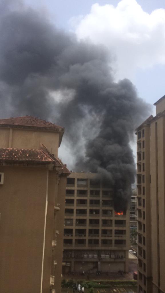 Massive fire at Palm Spring commercial center at Malad link road. Fire breaks out in Malad building,Malad building,Fire in Malad building,commercial centre,Malad link road,Massive fire,fire accident,fire accident in mumbai