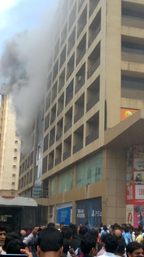Massive fire at Palm Spring commercial center at Malad link road. Fire breaks out in Malad building,Malad building,Fire in Malad building,commercial centre,Malad link road,Massive fire,fire accident,fire accident in mumbai