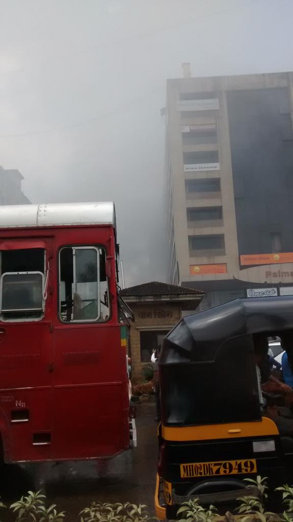 Massive fire at Palm Spring commercial center at Malad link road. Fire breaks out in Malad building,Malad building,Fire in Malad building,commercial centre,Malad link road,Massive fire,fire accident,fire accident in mumbai