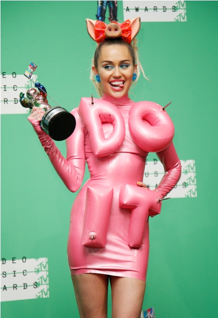 Singer and show host Miley Cyrus attended 2015 MTV Video Music Awards in Los Angeles, California. Miley cyrus,miley cyrus weird dressing,miley cyrus at MTV awards 2015,MTV Video Music Awards,miley cyrus MTV Video Music Awards