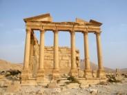 The hardline Islamic State group has destroyed part of an ancient temple in Syria's Palmyra city.