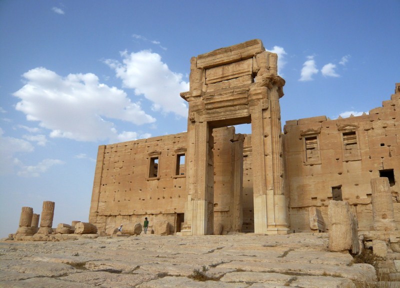 The hardline Islamic State group has destroyed part of an ancient temple in Syria's Palmyra city. ISIS,Syria Palmyra Ruins,Islamic State,Palmyra city,Islamic State Blows Up Temple of Bel,ancient temple,ancient temple in Syria