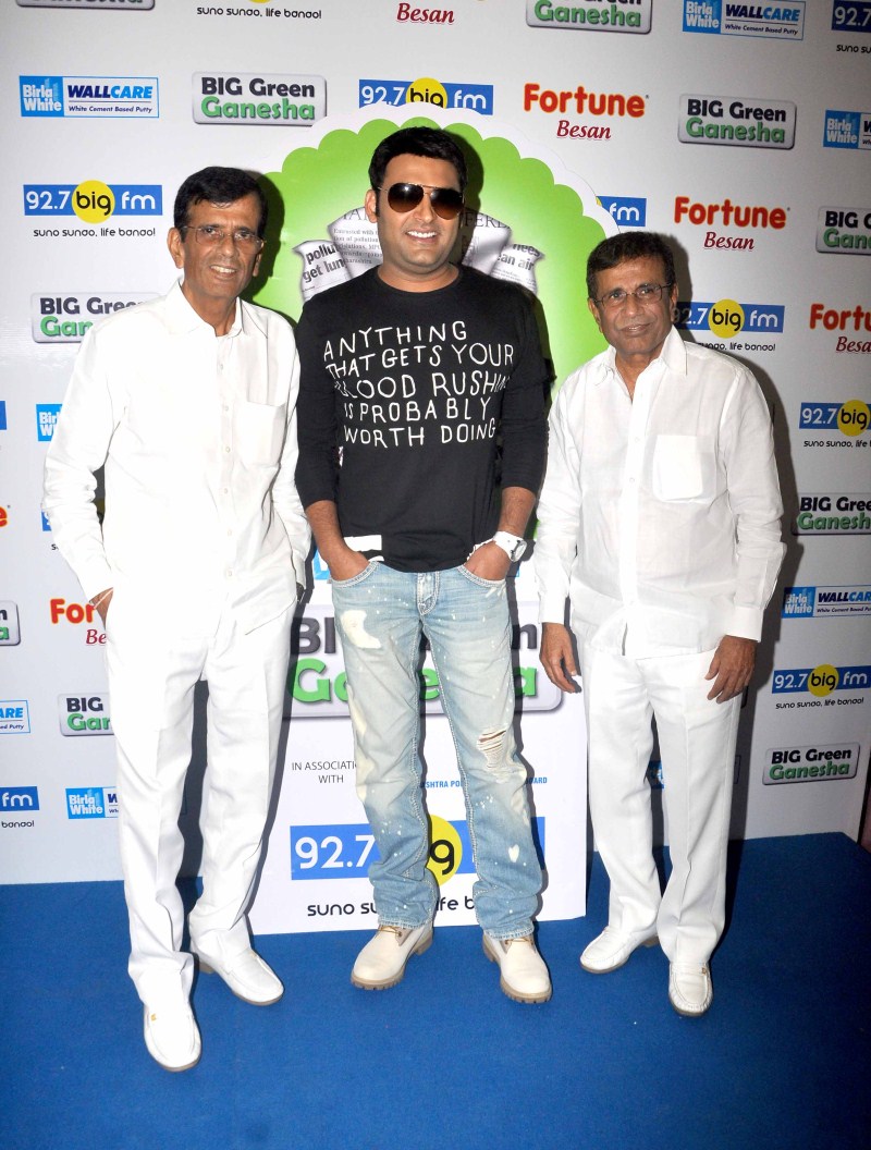 Bollywood Actor Kapil Sharma and Abbas Mustan Promote Kis Kisko Pyaar Karu At 92.7 Big Fm. Kapil Sharma,Abbas Mustan,Kis Kisko Pyaar Karu,Kis Kisko Pyaar Karu movie promotion,Kis Kisko Pyaar Karu movie promotion at 92.7 Big Fm,92.7 Big Fm,Kapil Sharma and Abbas Mustan,BIG Green Ganesha,Mustan Burmawalla,Abbas Burmawalla