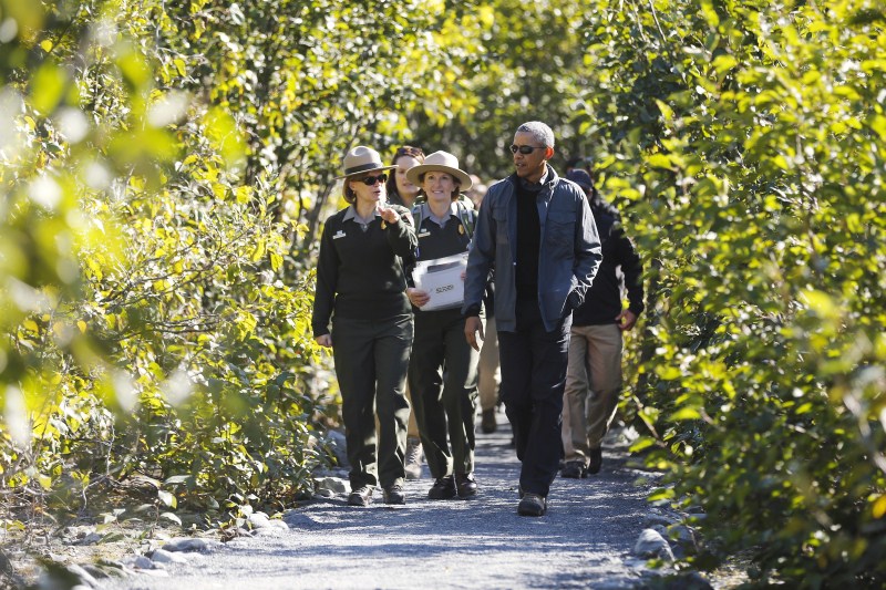 President Barack Obama became the first sitting U.S. president to visit a community north of the Arctic Circle, a trek the White House hopes will bring into focus how climate change is affecting Americans. Obama,President Obama in Alaska,Obama in Alaska,US President Barack Obama,US President,Obama latest pics,Obama latest images,Obama latest photos,Obama latest stills,Obama latest pictures