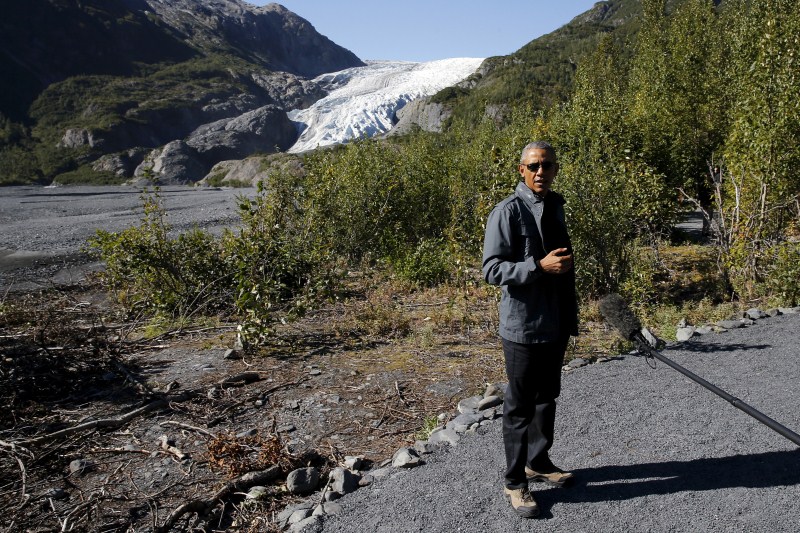 President Barack Obama became the first sitting U.S. president to visit a community north of the Arctic Circle, a trek the White House hopes will bring into focus how climate change is affecting Americans. Obama,President Obama in Alaska,Obama in Alaska,US President Barack Obama,US President,Obama latest pics,Obama latest images,Obama latest photos,Obama latest stills,Obama latest pictures