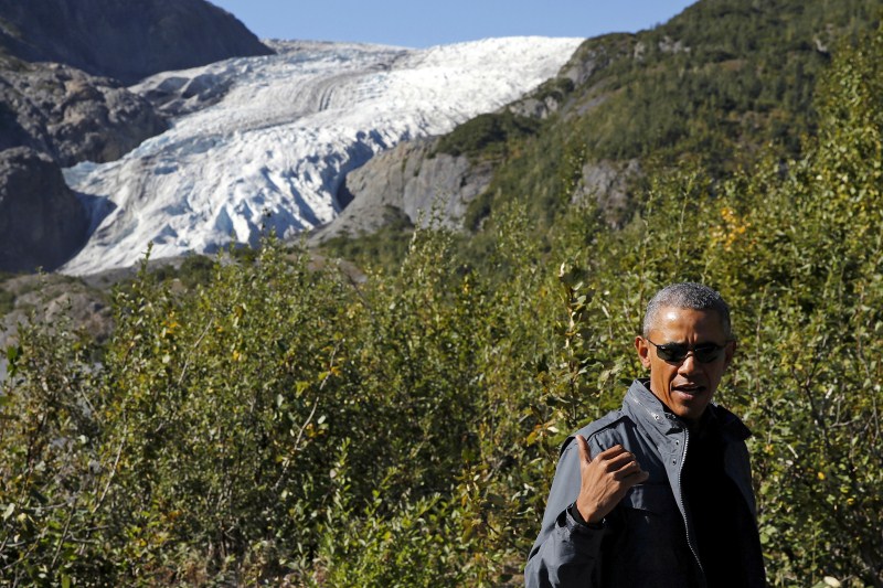 President Barack Obama became the first sitting U.S. president to visit a community north of the Arctic Circle, a trek the White House hopes will bring into focus how climate change is affecting Americans. Obama,President Obama in Alaska,Obama in Alaska,US President Barack Obama,US President,Obama latest pics,Obama latest images,Obama latest photos,Obama latest stills,Obama latest pictures