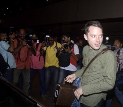 Hollywood actor Elijah Wood reaches Mumbai to perform with his DJ group 'Wooden Wisdom'.