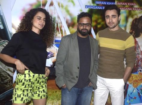 Photos of Katti Batti Team cast Kangana and Imran interact with Media.