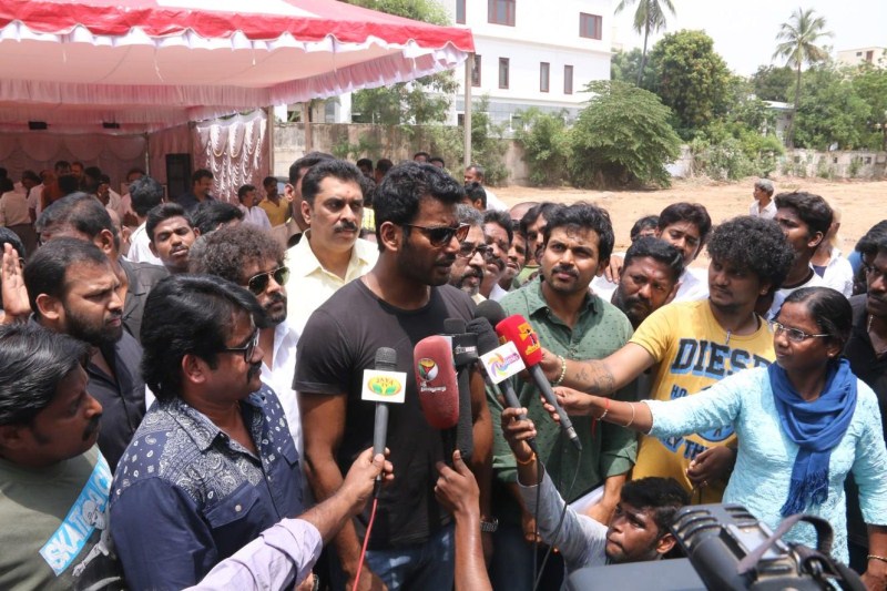 South Indian Actor Vishal and Karthi at Nadigar Sangam Press Meet. Vishal,Karthi,Vishal and Karthi at Nadigar Sangam Press Meet,Nadigar Sangam Press Meet,Nadigar Sangam,Vishal and Karthi,vishal krishna,Nadigar Sangam Press Meet pics,Nadigar Sangam Press Meet images,Nadigar Sangam Press Meet photos,Nadigar Sangam Press Me