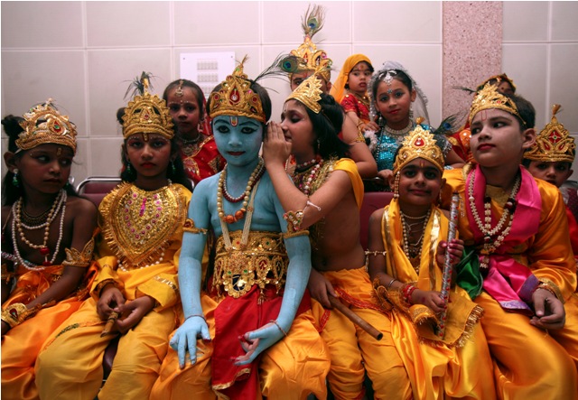 Krishna Janmashtami is celebrated on 5 Spetember. Krishna Janmashtami,Krishna Janmashtami 2015,kids as lord krishna,lord krishna,lord krishna fancy dress,sri krishna jayanthi