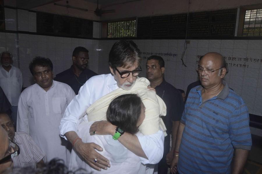 Bollywood music composer-director Aadesh Shrivastava passed away in Mumbai on Saturday. Aadesh Shrivastava,Aadesh Shrivastava funeral,celebs at Aadesh Shrivastava,celebs at Aadesh Shrivastava funeral