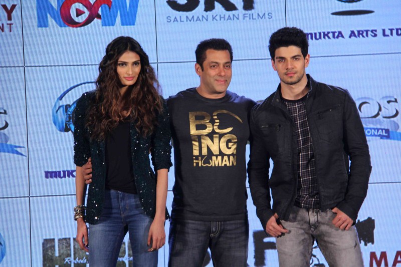 Photos of Salman Khan, Sooraj Pancholi and Athiya Shetty at Hero Music Launch. Salman Khan,Sooraj Pancholi,Athiya Shetty,Hero Music Launch,Hero Audio Launch,Hero,Hero Music,Hero Audio