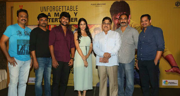South Indian Actor Nani and Lavanya Tripathi at Bhale Bhale Magadivoy Success Party.