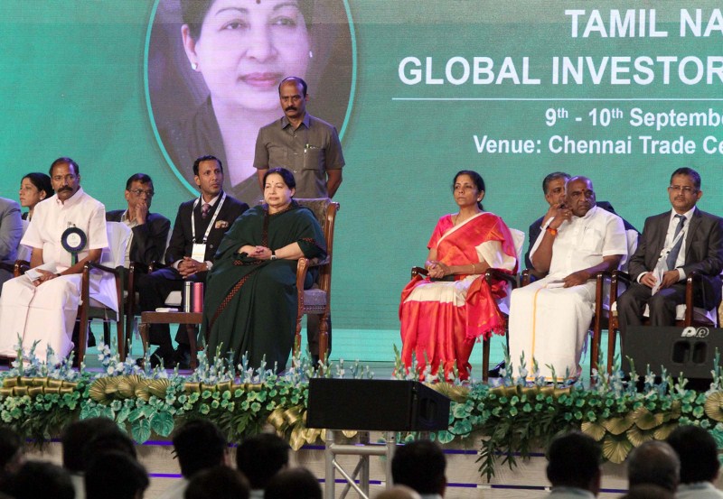 Tamil Nadu Chief Minister Jayalalithaa inaugurates Tamil Nadu Global Investors Meet. Jayalalithaa,Jayalalithaa inaugurates Tamil Nadu Global Investors Meet,Tamil Nadu Global Investors Meet,Global Investors Meet,TNGIM 2015,GIM 2015