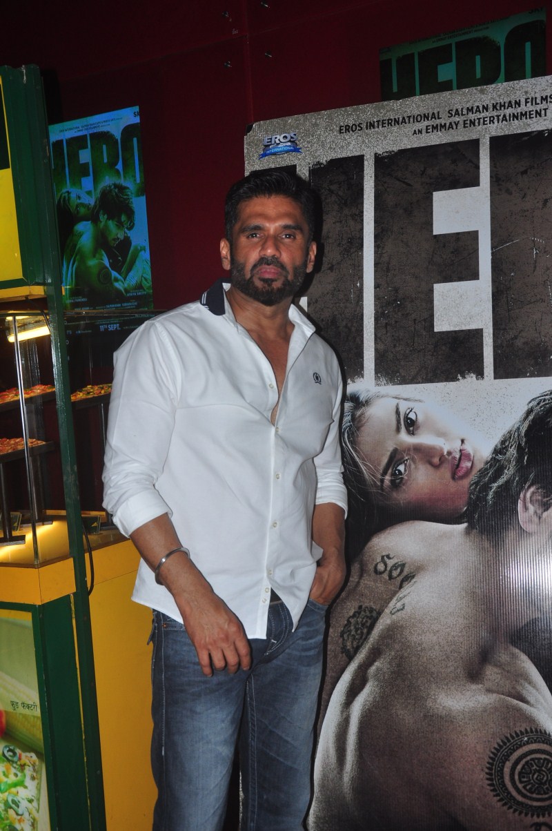 Special Screening of 'Hero' organized by Suniel Shetty, Mana Shetty for family & friends. Hero,hero special screening,Suniel Shetty,Mana Shetty,Nikhil Advani