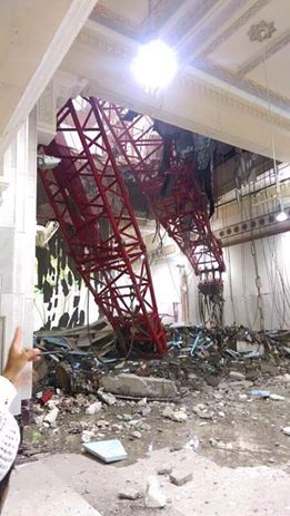 Crane collapse at Mecca Mosque Crane collapse at Mecca Mosque,Crane collapse,Mecca Mosque