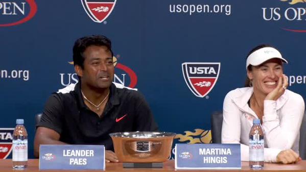 Leander Paes, Martina Hingis Win US Open Mixed Doubles Title of 2015 Leander Paes,Martina Hingis,Leander Paes and Martina Hingis,US Open Mixed Doubles Title of 2015,US Open Mixed Doubles Title,US Open Mixed Doubles,Mixed Doubles Title,Mixed Doubles