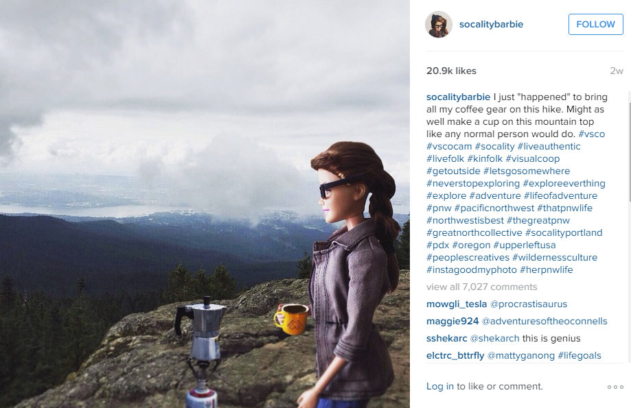 A viral Instagram account has taken the Internet by storm and hard-bend on exposing the fake plastic lives that we are living, especially on social media. Hipster barbie,barbie,hipster,Instagram,Plastic doll,Instagram pictures,viral on instagram,Instagram barbie,hipster barbie instagram,Socality Barbie,socalitybarbie,#liveauthentic
