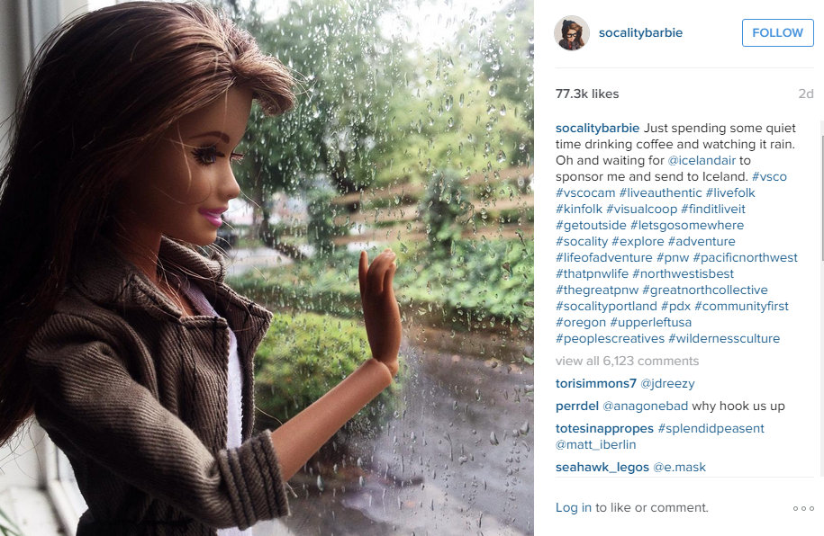A viral Instagram account has taken the Internet by storm and hard-bend on exposing the fake plastic lives that we are living, especially on social media. Hipster barbie,barbie,hipster,Instagram,Plastic doll,Instagram pictures,viral on instagram,Instagram barbie,hipster barbie instagram,Socality Barbie,socalitybarbie,#liveauthentic