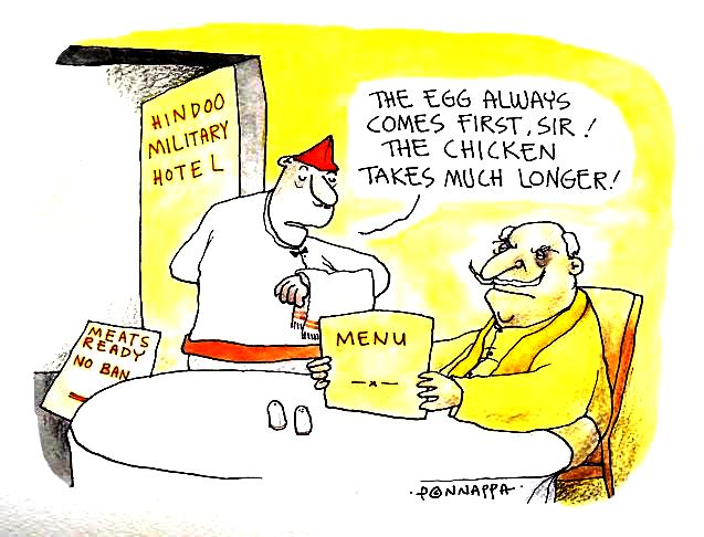 The Egg always comes First, Sir! The Chicken takes much Longer. IBTimes Daily Cartoon,Daily Cartoon,Cartoon,Cartoon pics,Cartoon images,Cartoon photos,Cartoon stills,Cartoon pictures