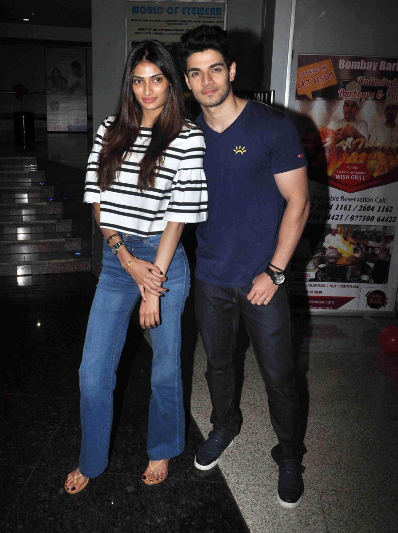 Bollywood Actress Athiya Shetty and Actor Sooraj Pancholi at Hero Special Screening for NGO Kids. Athiya Shetty,Sooraj Pancholi,Athiya Shetty and Sooraj Pancholi,Hero Special Screening for NGO Kids,Hero Screening for NGO Kids,NGO Kids,Hero Special Screening