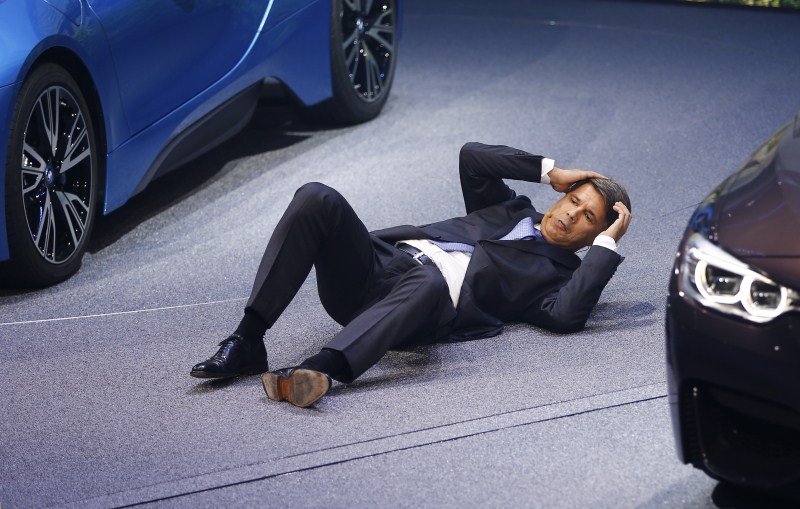 BMW CEO Harald Krueger collapses at a presentation during the media day at the Frankfurt Motor Show (IAA) in Frankfurt, Germany. Harald Krueger,Harald Krueger Faints on Stage,BMW CEO Harald Krueger,BMW CEO,BMW CEO Faints on Stage,BMW,BMW car,Frankfurt Motor Show