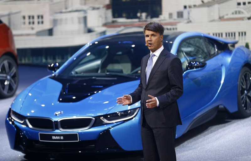 BMW CEO Harald Krueger collapses at a presentation during the media day at the Frankfurt Motor Show (IAA) in Frankfurt, Germany. Harald Krueger,Harald Krueger Faints on Stage,BMW CEO Harald Krueger,BMW CEO,BMW CEO Faints on Stage,BMW,BMW car,Frankfurt Motor Show