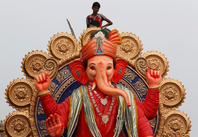 Ganesh Chaturthi is celebrated in India to honour of the elephant-headed Lord Ganesha. Ganesh Chathurthi,Ganesh Chathurthi 2015,Ganesh Chathurthi idols,lord ganesha idols,Ganesh Chathurthi photos