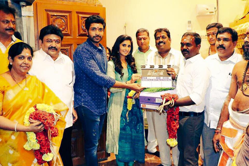 Veera Sivaji,Veera Sivaji launch photos,vikram prabhu,shamili,Veera Sivaji puja,vikram prabhu shamili film,Veer Shivaji