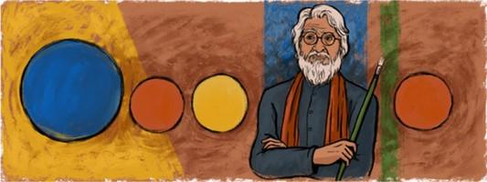 Mf husain,Maqbool Fida Husain,google doodle,picasso of india,100th birthday,centenary birthday,mf husain paintings