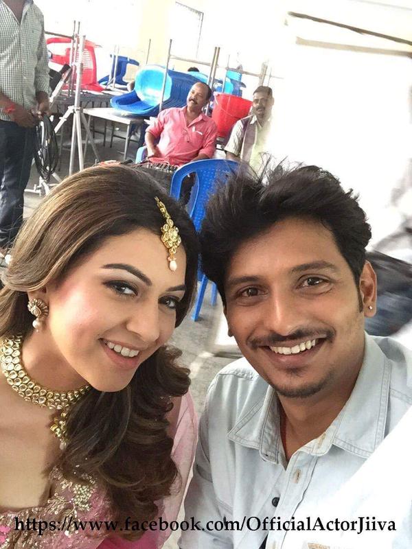 Jiiva and Hansika's next directed by Ramprakash Rayappa of Tamizhuku En Ondrai Azhuthavum is titled as 'Pokkiri Raja' Pokkiri Raja,Jiiva and Hansika,Jiiva,Hansika,Pokkiri Raja movie stills,Pokkiri Raja on the sets,Pokkiri Raja movie images,Pokkiri Raja movie pictures,Pokkiri Raja movie photos