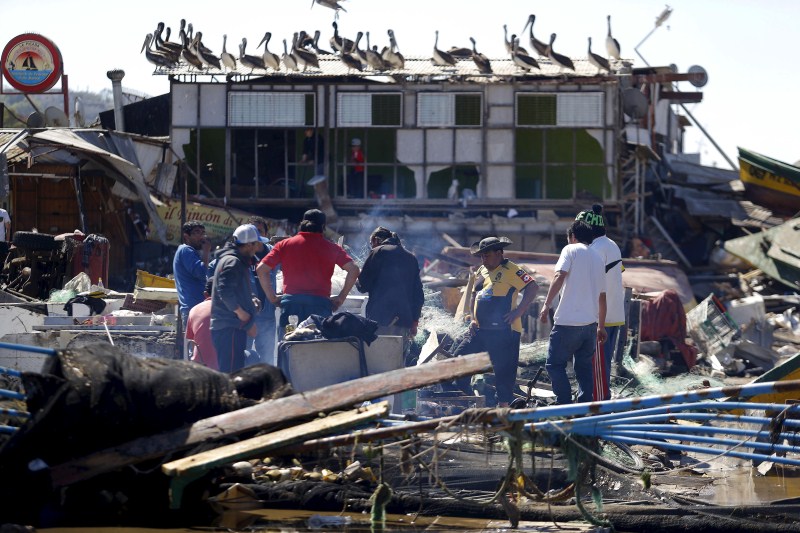 A magnitude 8.3 earthquake in central Chile killed 11 people and slammed powerful waves into coastal towns, forcing more than a million people from their homes. Chile Rocked by Earthquake,Earthquake,Chile Earthquake,Earthquake in Chile,8.3 earthquake,8.3 magnitude earthquake
