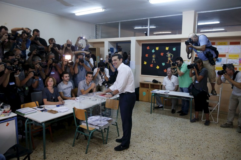 Greek leftist Alexis Tsipras stormed back into office with an unexpectedly decisive election victory on Sunday, claiming a clear mandate to steer Greece's battered economy to recovery. Tsipras,Tsipras Wins Greek Election,Greek Election,Alexis Tsipras,election victory