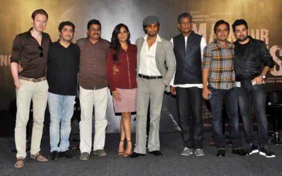 Bollywood movie Main Aur Charles trailer launch held in Mumbai on 23 September. Richa Chadda, Randeep Hooda, Adil Hussain, Prawaal Raman, Amit Kapoor and others attend the event.
