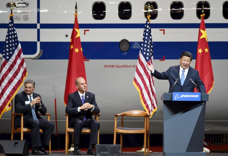 China's President Xi Jinping,President Xi Jinping,President Xi Jinping in US,Dennis Muilenburg,Facebook Chief Executive Mark Zuckerberg,Mark Zuckerberg
