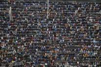 The annual festival Eid al-Adha, also known as the Feast of the Sacrifice marks the end of the annual haj pilgrimage, by slaughtering goats, sheep, cows and camels.