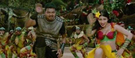 Vijay,Hansika Motwani,Vijay and Hansika Motwani,ilayathalapathy vijay,Puli,Puli movie stills,Puli movie pics,Puli movie images,Puli movie photos,vijay in puli movie,hansika motwani in puli movie