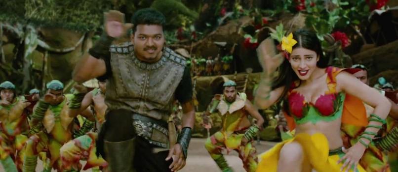 Puli is an Upcoming Tamil flick Vijay, Shruti Haasan, Hansika Motwani, Sridevi and Sudeep in lead role. Directed by Chimbu Deven.