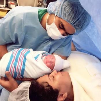 Pakistani actress Veena Malik has given birth to a baby girl on Wednesday in Virginia Hospital in Arlington, USA. Her husband Asad Bashir has revealed his daughter's photos and name - Amal Asad Khan on his Twitter page.