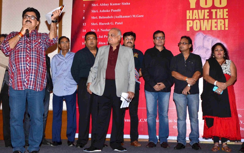 Producer TP Aggarwal and Abhay Sinha kept a meet and greet for IMPPA members and actors at The Club, Andheri. Ashok Pandit, Jiten Purohit, Jay Prakash, Nitin Mavani, Raju Mavani, Ravi Kishan, Sunil Pal, Vijay Bansal, Durga Prasad, Sushma Shiromani, Neelam Singh, Monalisa and many more from Hindi and Bhojpuri industry came to support the team. TP Aggarwal,Abhay Sinha,IMPPA election at Andheri,IMPPA election,Jiten Purohit,Jay Prakash,Nitin Mavani,Raju Mavani,Ravi Kishan,Sunil Pal,Vijay Bansal,Durga Prasad,Sushma Shiromani,Neelam Singh,Monalisa