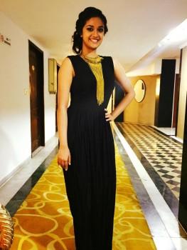 South Indian actress Keerthy Suresh attended the recently concluded Vijay Television Awards 2015.