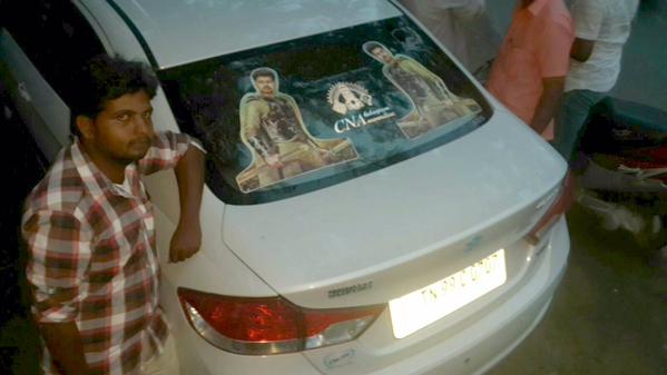 Vijay's fans celebrates Puli Movie Release Puli,vijay,ilayathalapathy vijay,puli movie celebration,puli FDFS,puli movie first day first show,Kiccha Sudeep,vijay fans,Shruti Haasan,Hansika Motwani,Sridevi Kapoor