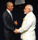 PM Narendra Modi on Monday met US President Barack Obama in New York and discussed a host of issues, including stepping up economic engagement and climate change, during their third meeting in about a year.