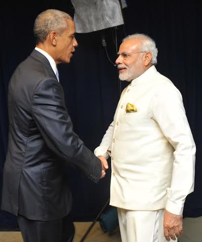 PM Narendra Modi on Monday met US President Barack Obama in New York and discussed a host of issues, including stepping up economic engagement and climate change, during their third meeting in about a year. PM Modi,PM Modi meets US President Barack Obama at UN,Modi meets Barack Obama,Barack Obama,Obama,US President Barack Obama