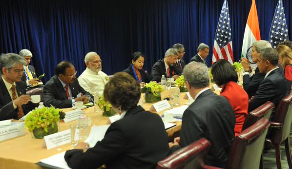 PM Narendra Modi on Monday met US President Barack Obama in New York and discussed a host of issues, including stepping up economic engagement and climate change, during their third meeting in about a year. PM Modi,PM Modi meets US President Barack Obama at UN,Modi meets Barack Obama,Barack Obama,Obama,US President Barack Obama