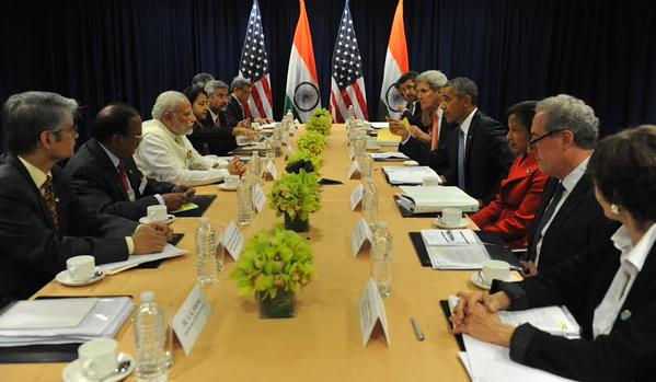 PM Narendra Modi on Monday met US President Barack Obama in New York and discussed a host of issues, including stepping up economic engagement and climate change, during their third meeting in about a year. PM Modi,PM Modi meets US President Barack Obama at UN,Modi meets Barack Obama,Barack Obama,Obama,US President Barack Obama