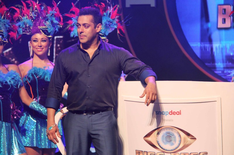 Bollywood actor Salman Khan at Bigg Boss Double Trouble Press Conference. Salman Khan,Bigg Boss Double Trouble Press Conference,Bigg Boss,Bigg Boss 9,Bigg Boss season 9,actor Salman Khan,Bigg Boss Double Trouble